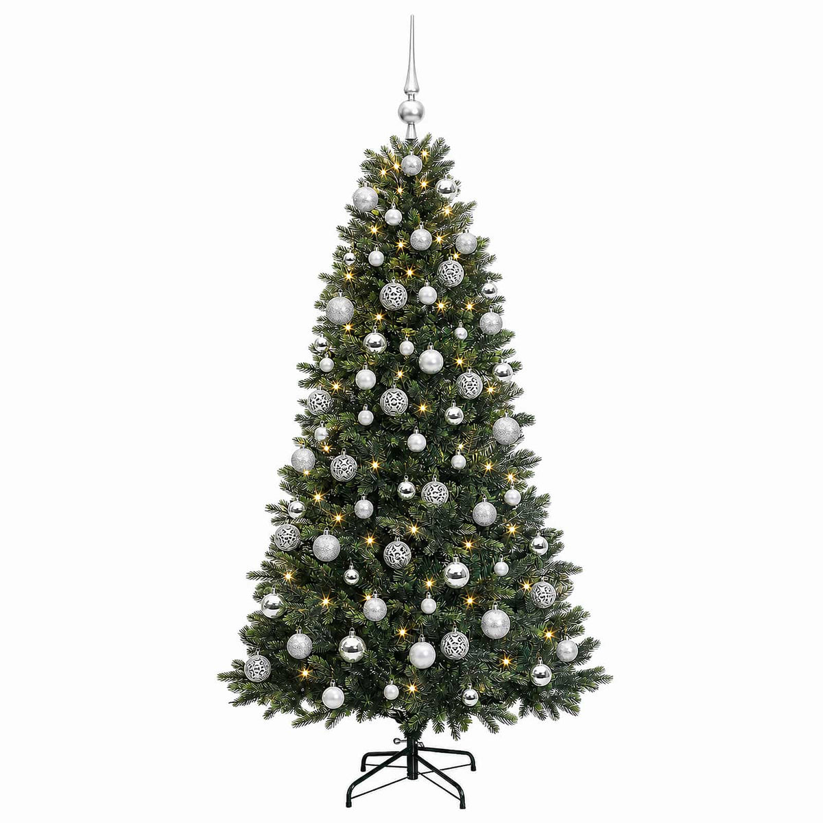 vidaXL Artificial Christmas Tree with Bauble 240 cm 300 LEDs 4