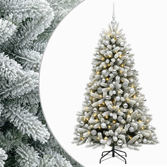 vidaXL Artificial Christmas Tree with Bauble 180 cm 300 LEDs 2