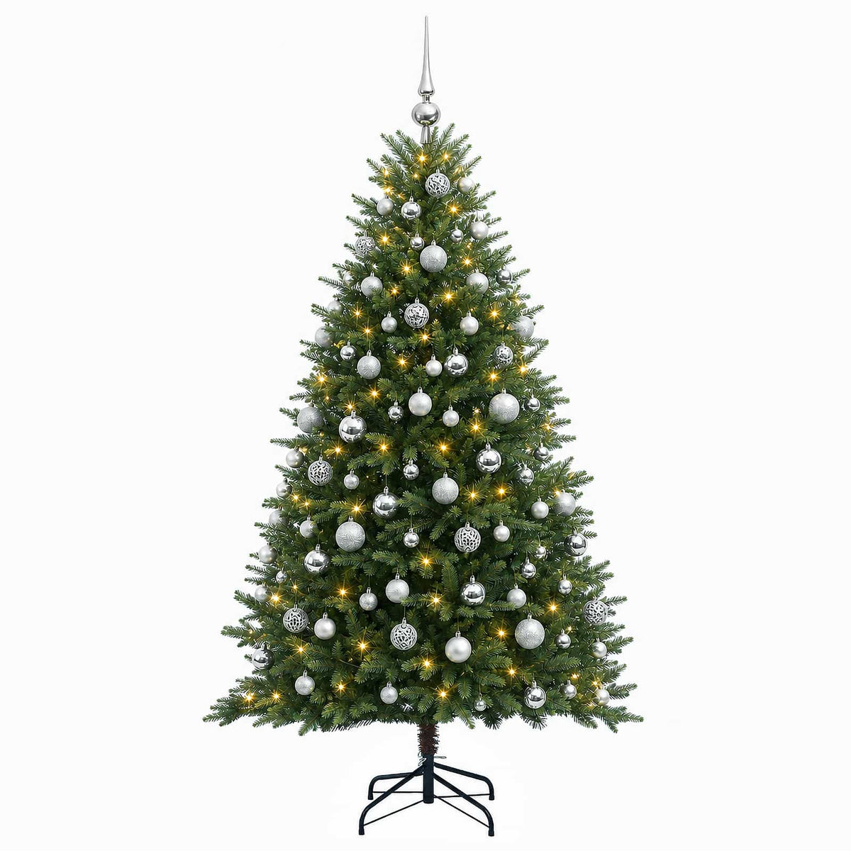 vidaXL Artificial Christmas Tree with Bauble 240 cm 300 LEDs 4