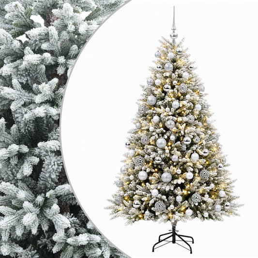 vidaXL Artificial Christmas Tree with Bauble 180 cm 300 LEDs 2