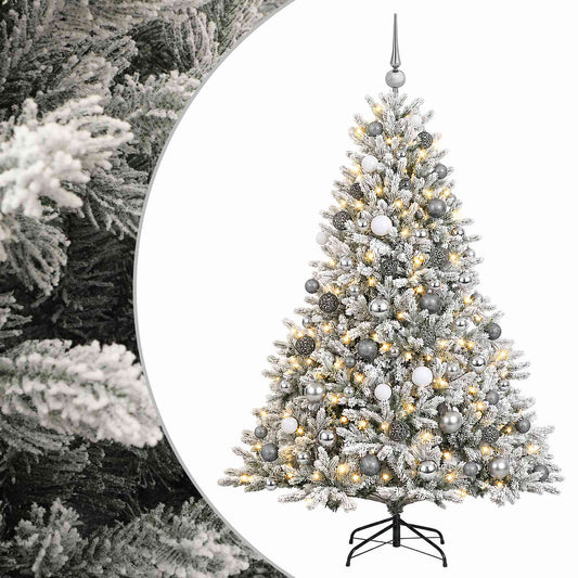 vidaXL Artificial Christmas Tree with Bauble 210 cm 300 LEDs 2