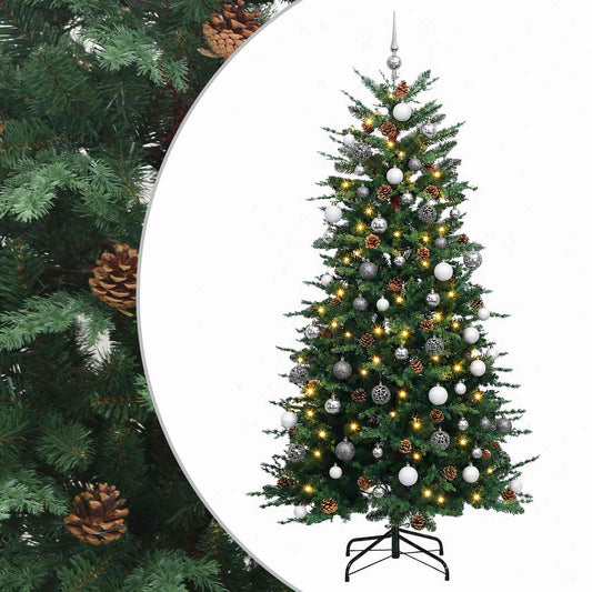 vidaXL Artificial Hinged Christmas Tree 180 cm 300 LEDs Warm White 2