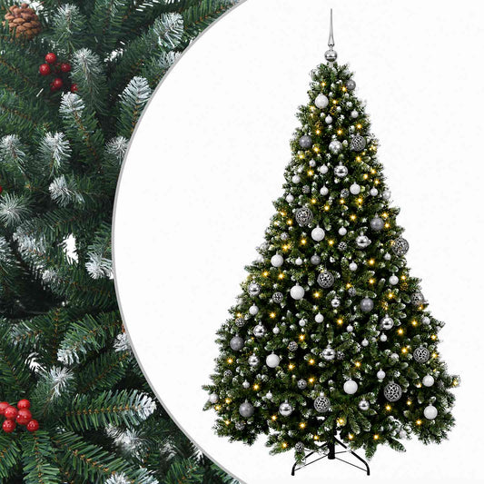 vidaXL Artificial Christmas Tree with Bauble 210 cm 300 LEDs 2