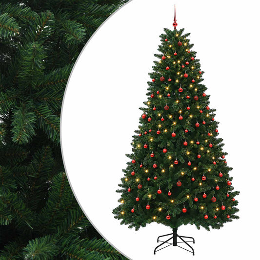 vidaXL Artificial Christmas Tree Mid-green with Bauble 270 cm 600 LEDs 2