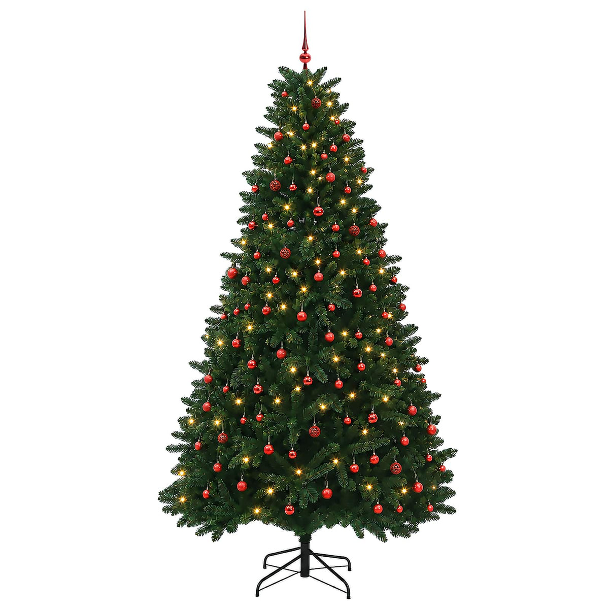vidaXL Artificial Christmas Tree Mid-green with Bauble 300 cm 600 LEDs 4