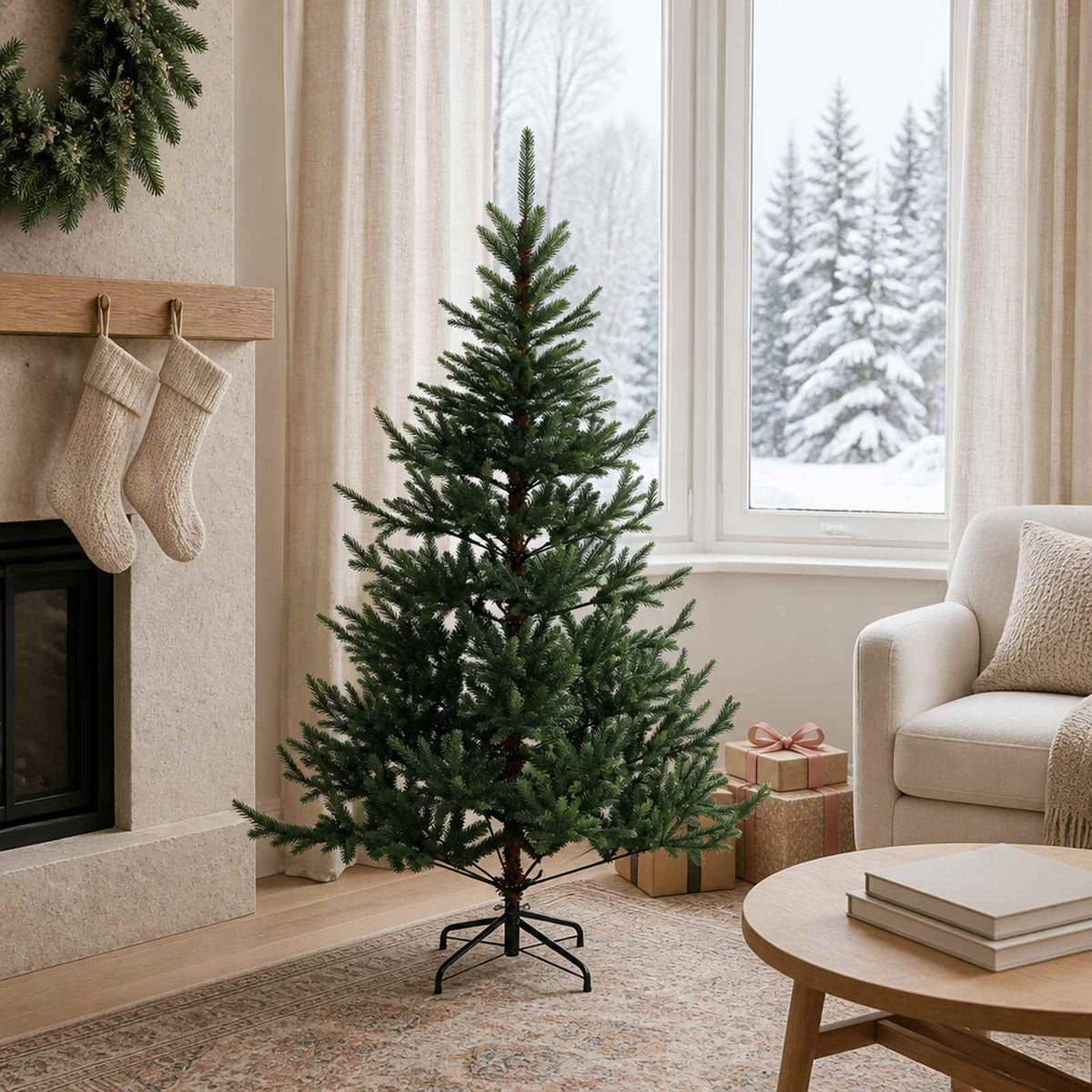 Artificial Christmas Tree with Bauble 150 LEDs Green 150 cm without LED
