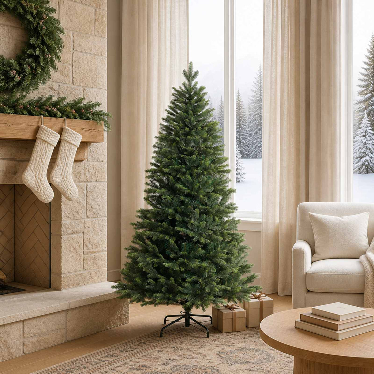 Artificial Christmas Tree with Bauble 150 LEDs 150 cm without LED