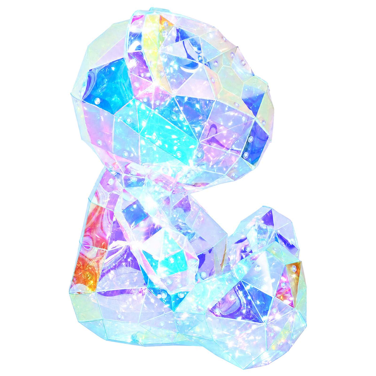 vidaXL Prismatic Iridescent LED Bear Multicolour 32 x 28 x 38 cm 4