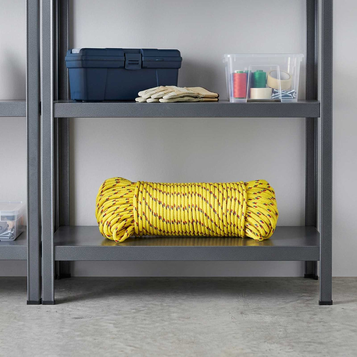 Multipurpose Utility Rope PP 150 kg Max Load Length 500 m 5 mm Yellow