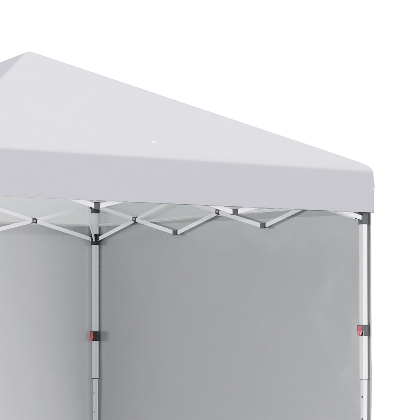 Outsunny 3 x 3 (M) Pop Up Altana, UPF 30+ z 2 ścianami bocznymi, workami na ciężarki na nogi i torbą na kółkach, namiot imprezowy z regulacją wysokości, schronienie na imprezy do ogrodu, na patio, biały