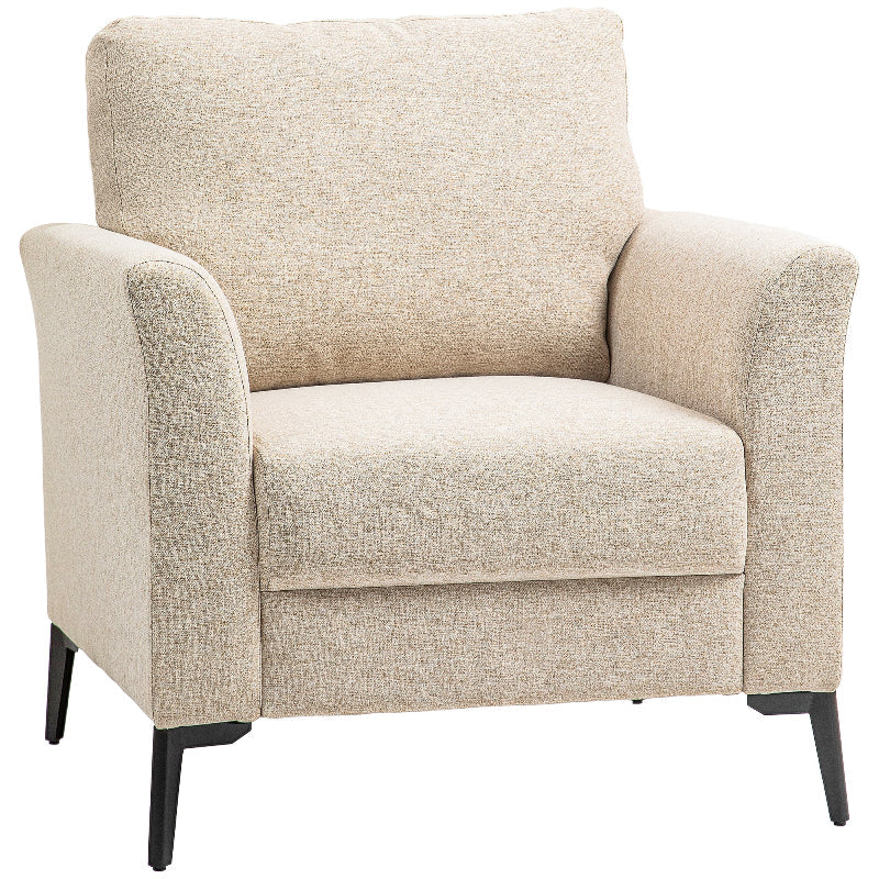 Fotel HOMCOM Linen-Look - Beżowy