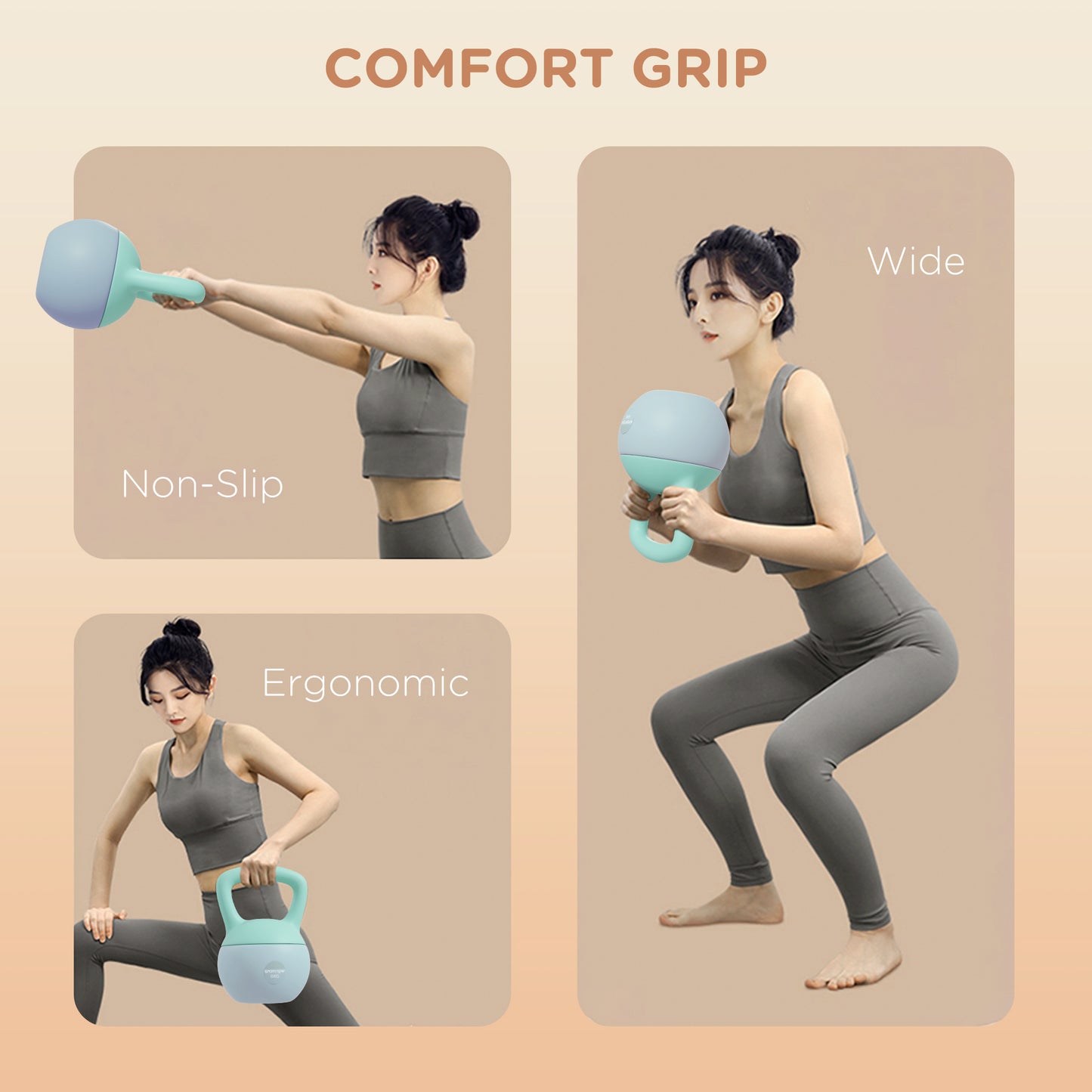 SPORTNOW 6KG Kettlebell, miękki Kettle Bell z antypoślizgową rączką do podnoszenia ciężarów w domowej siłowni i treningu siłowego