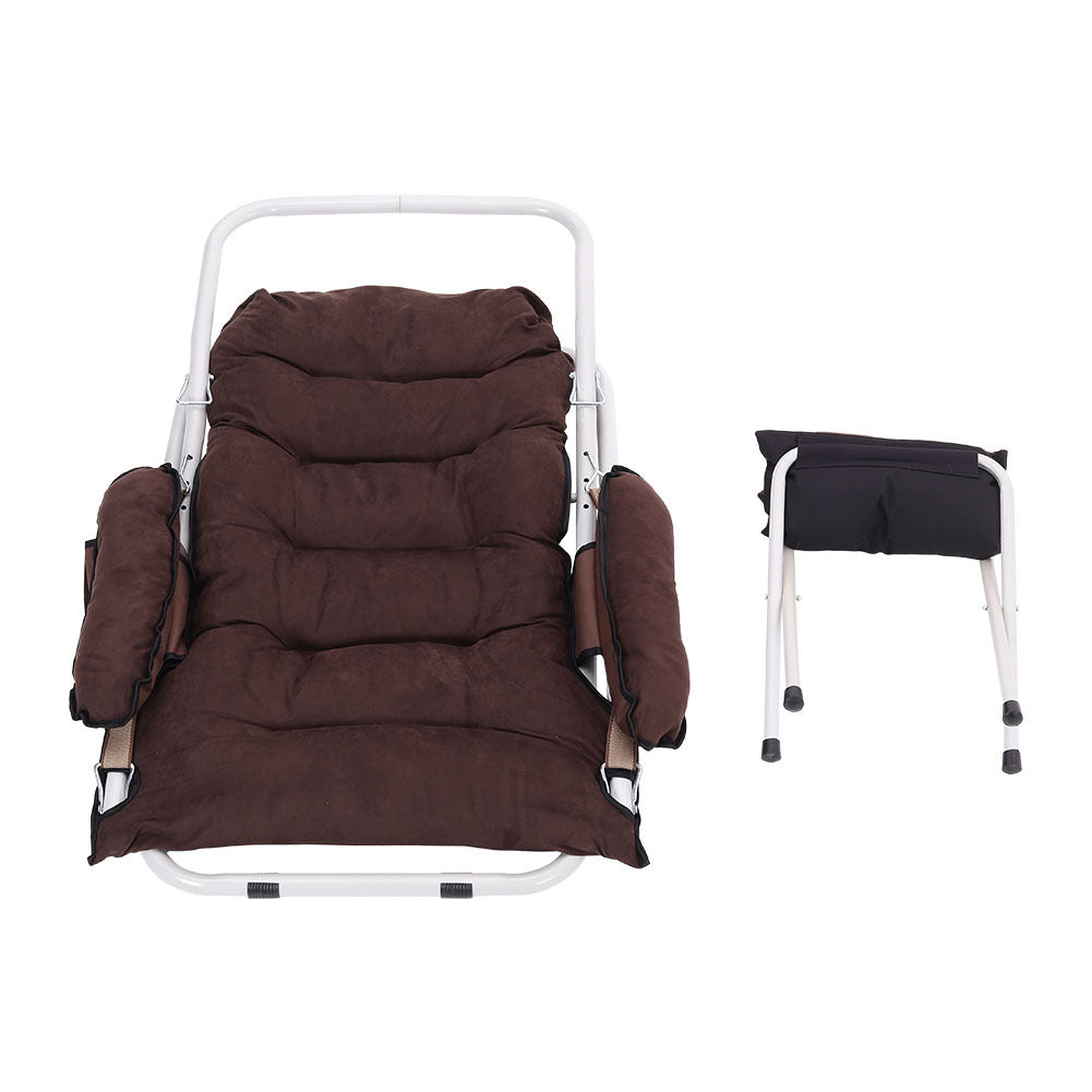 Foldable Garden Moon Chair with Footstool