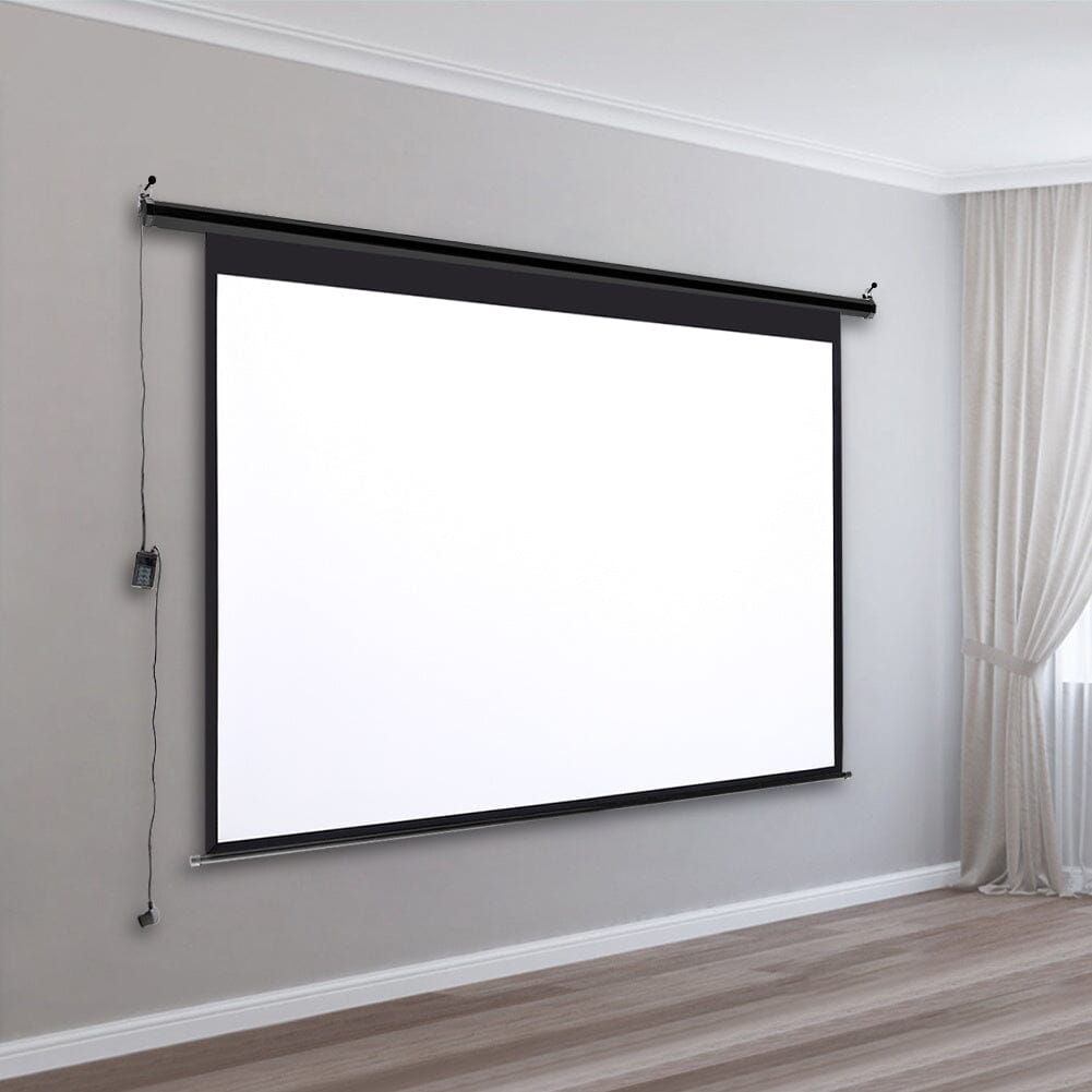 S/M/L Electric Projector Screen with Remote control