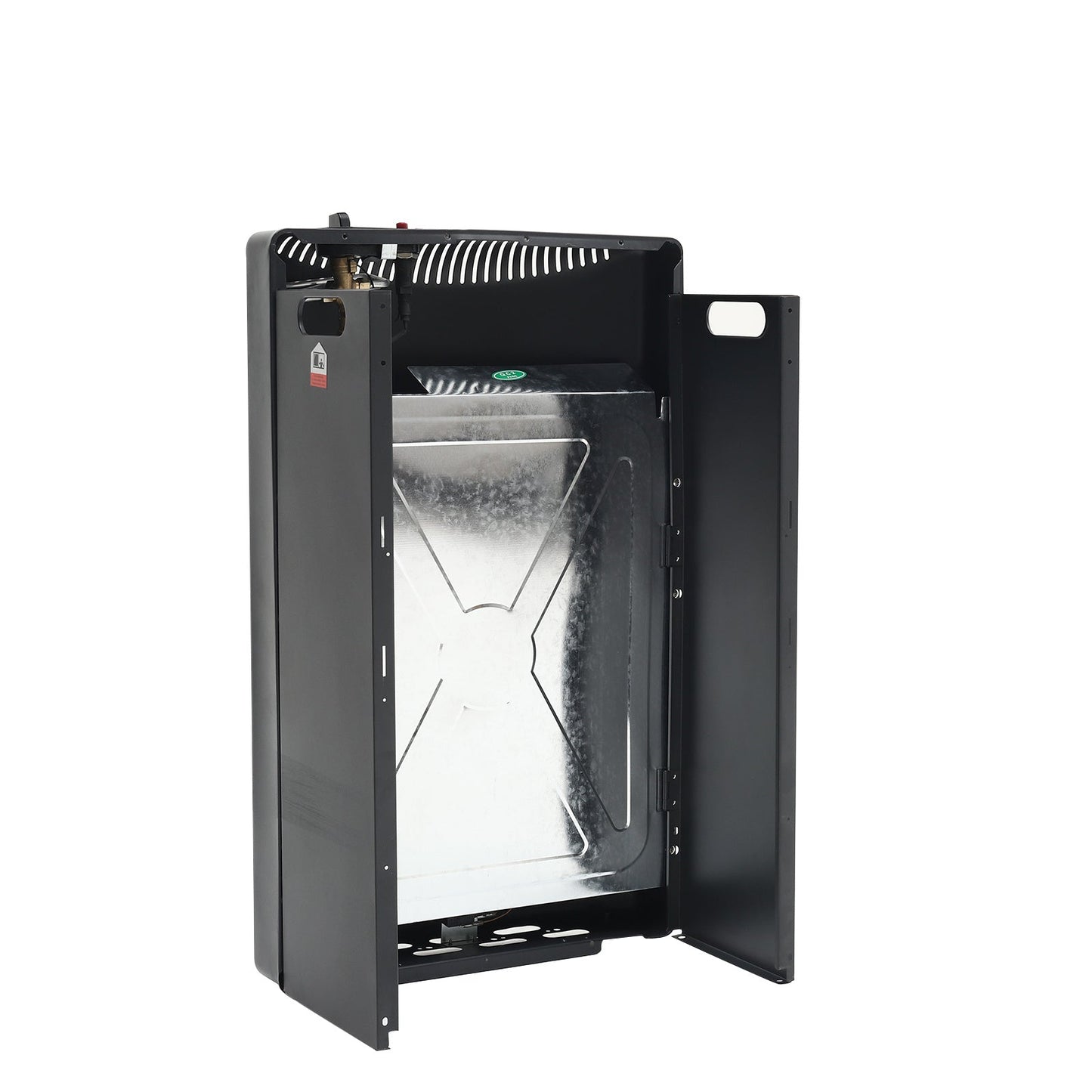 Black 4.2KW Portable Heater Free Standing Heating Cabinet Butane Gas Heater