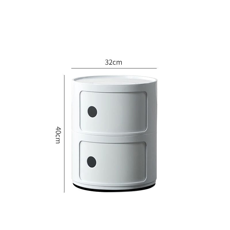 Componibili Round Storage Unit with 2 Drawers
