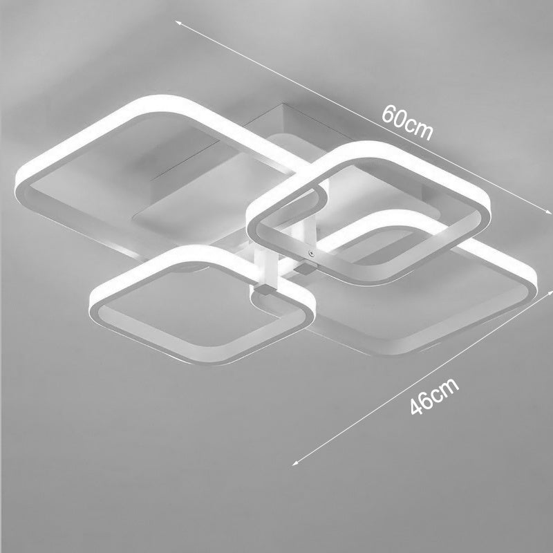 New LED Ceiling Light Fixture with Square Lampshades