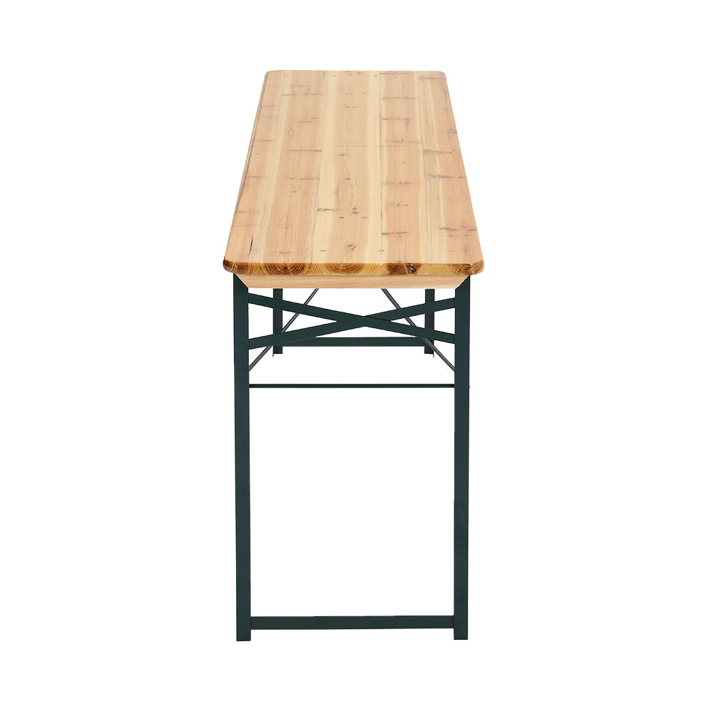 5.5ft L Folding Beer Table Chair Bench Set for Garden