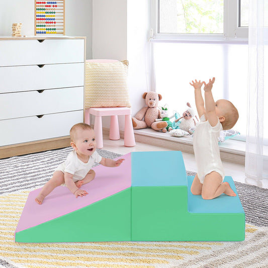 Toddler Climb and Crawl Foam Play Set-Pink & Green