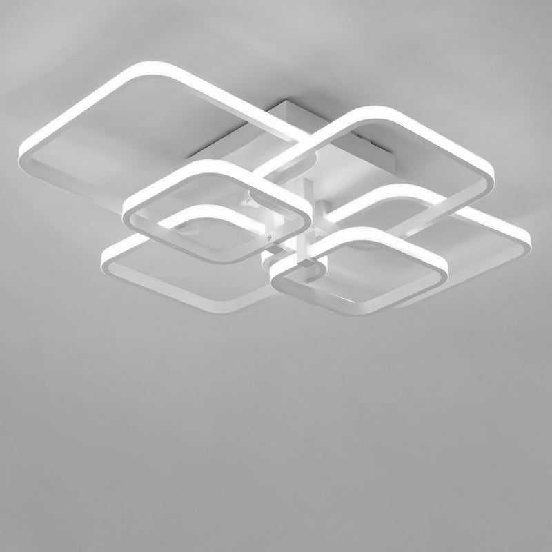New LED Ceiling Light Fixture with Square Lampshades