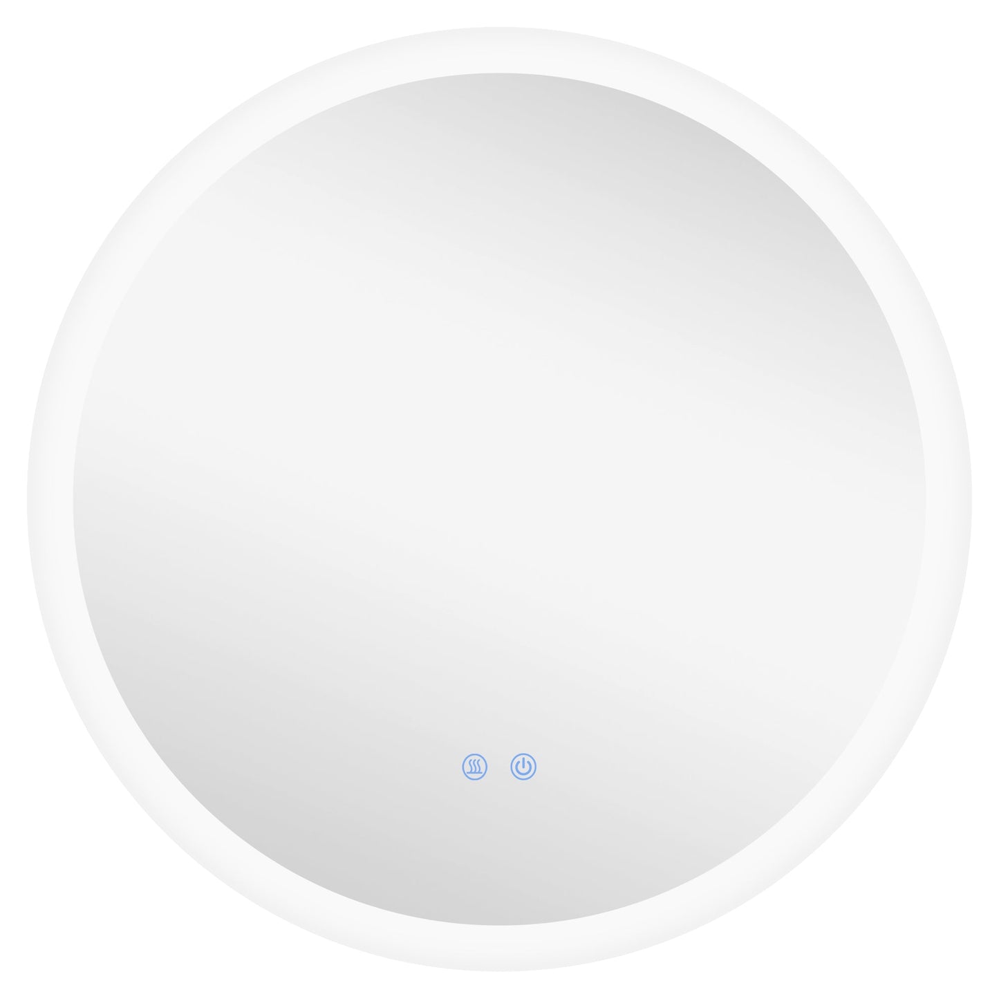 kleankin Round Bathroom Mirror with LED Lights, Wall-Mounted Dimmable Makeup Mirror with 3 Temperature Colours, Defogging Film, Memory Function, Hardwired, 60 x 60Â cm