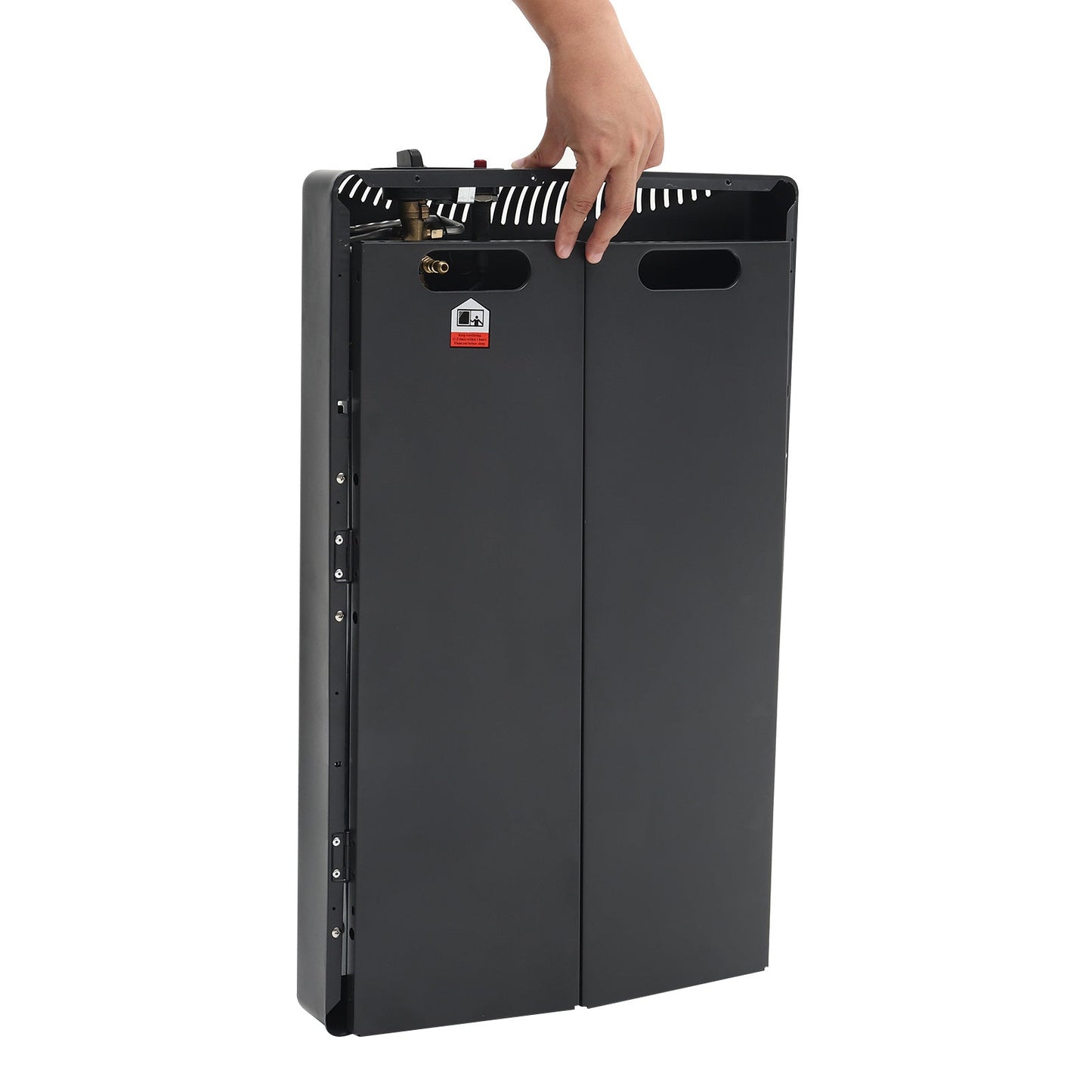 Black 4.2KW Portable Heater Free Standing Heating Cabinet Butane Gas Heater
