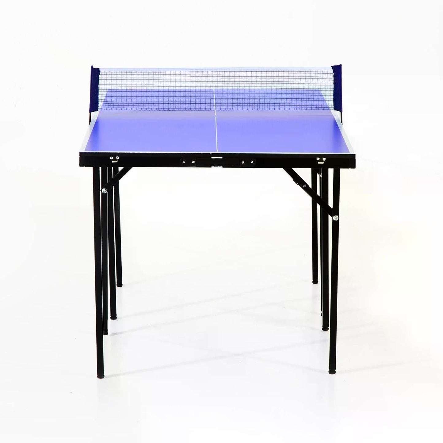 HOMCOM Folding 5ft Mini Compact Table Tennis Top Ping Pong Table Set Professional Net Games Sports Training Play Blue