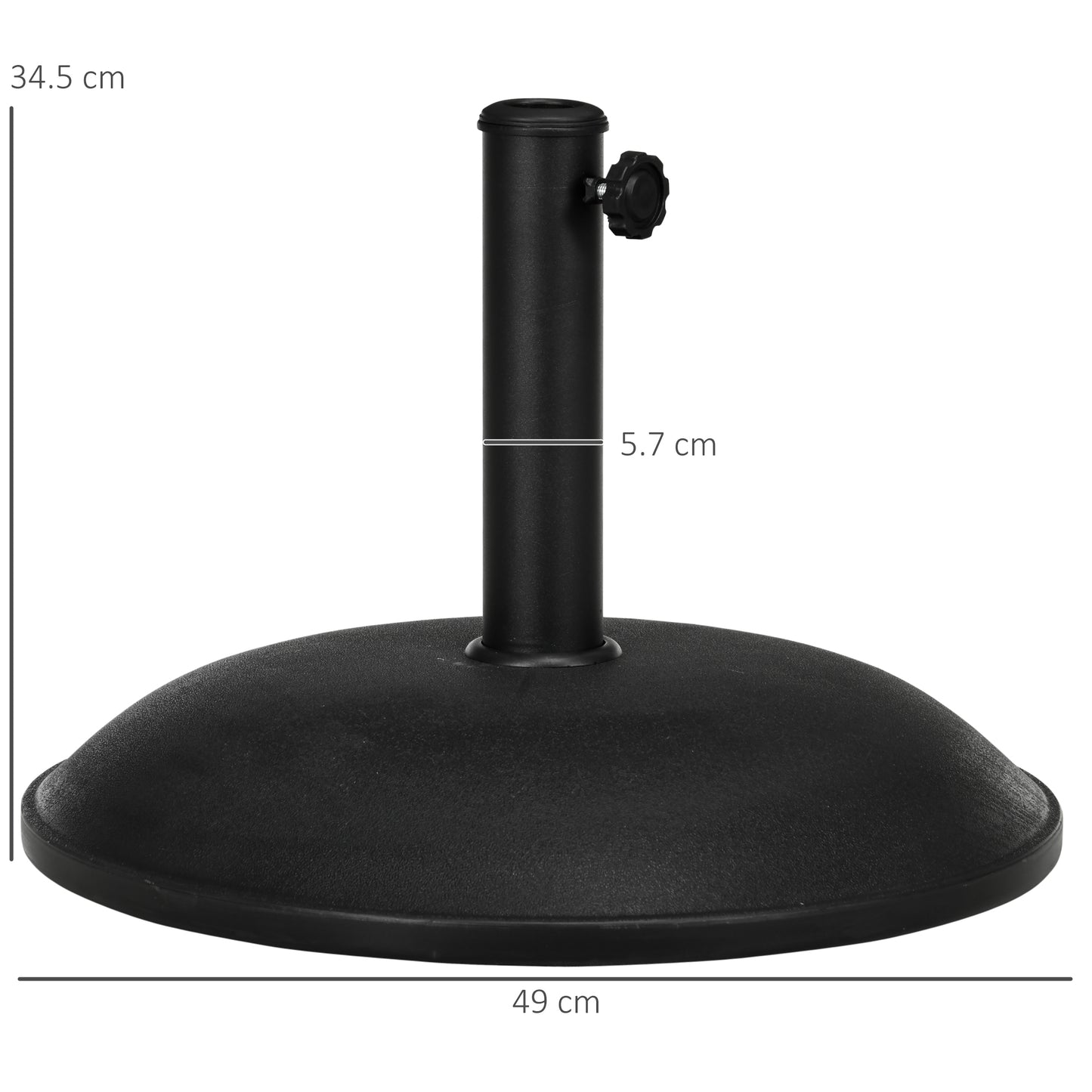 Outsunny Heavy Duty Cement Parasol Umbrella Base 20kg Patio Stand Garden Outdoor Shade Holder Round
