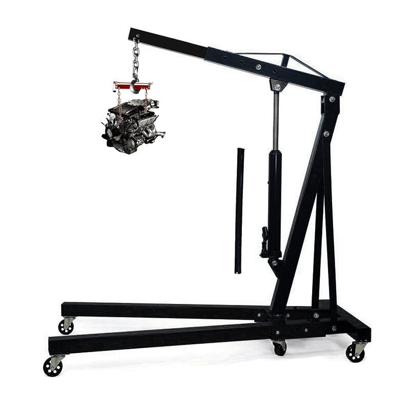 Portable Hydraulic Engine Crane 2 Ton 4400lb Folding Hoist with Hooks