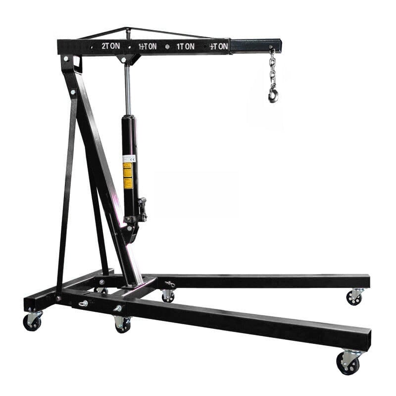 Portable Hydraulic Engine Crane 2 Ton 4400lb Folding Hoist with Hooks