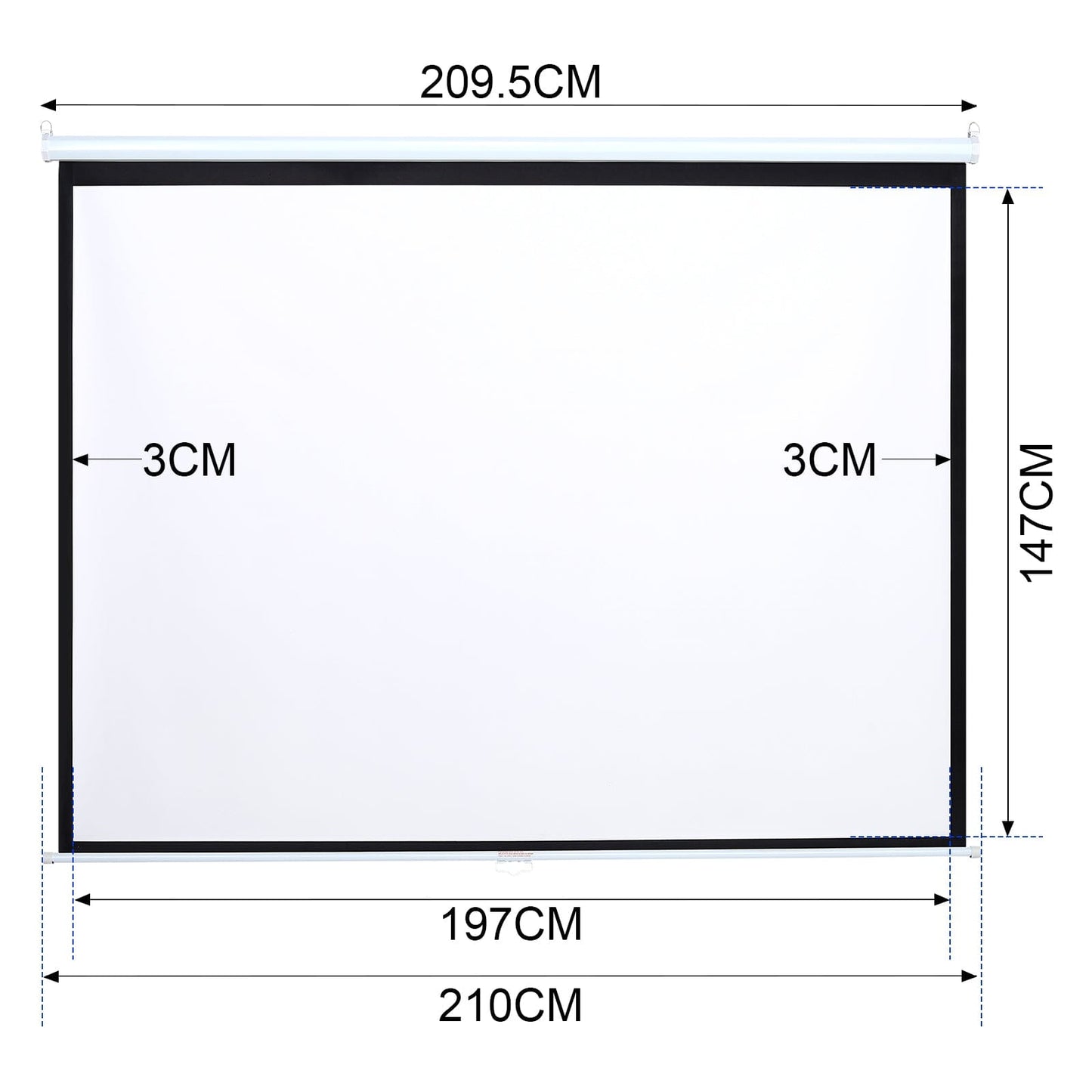 Manual Pull Down Retractable Projector Screen
