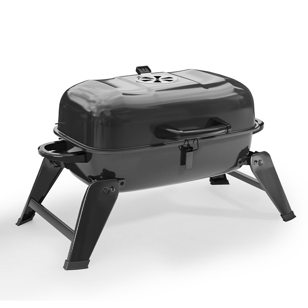 Portable Charcoal BBQ Grill Tabletop Mini Grill with Lip