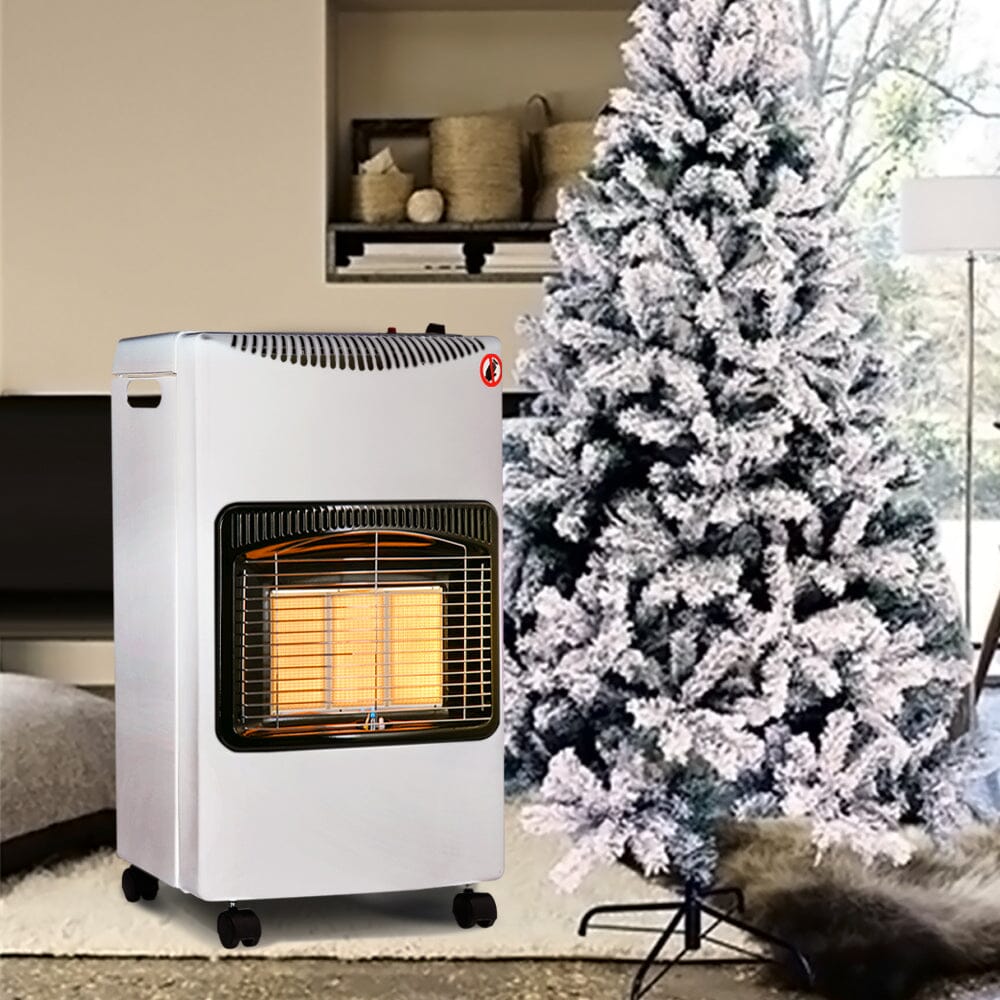 Black 4.2KW Portable Heater Free Standing Heating Cabinet Butane Gas Heater