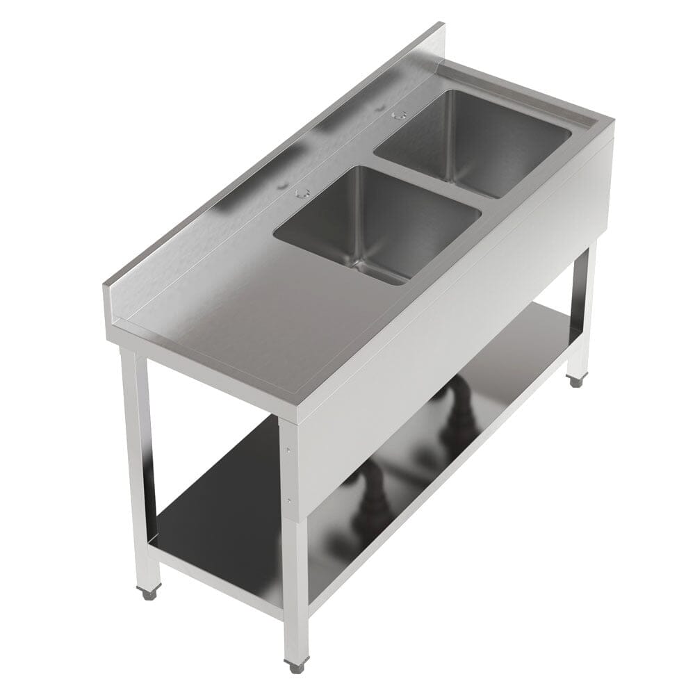 Premium Double Star Stainless Steel Washbasin with Shelf and Front Apron
