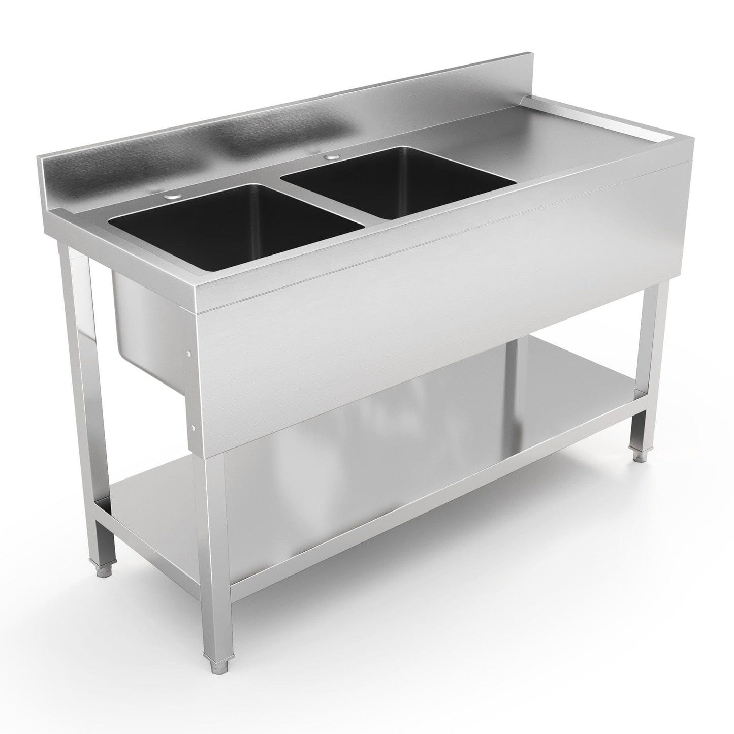Premium Double Star Stainless Steel Washbasin with Shelf and Front Apron