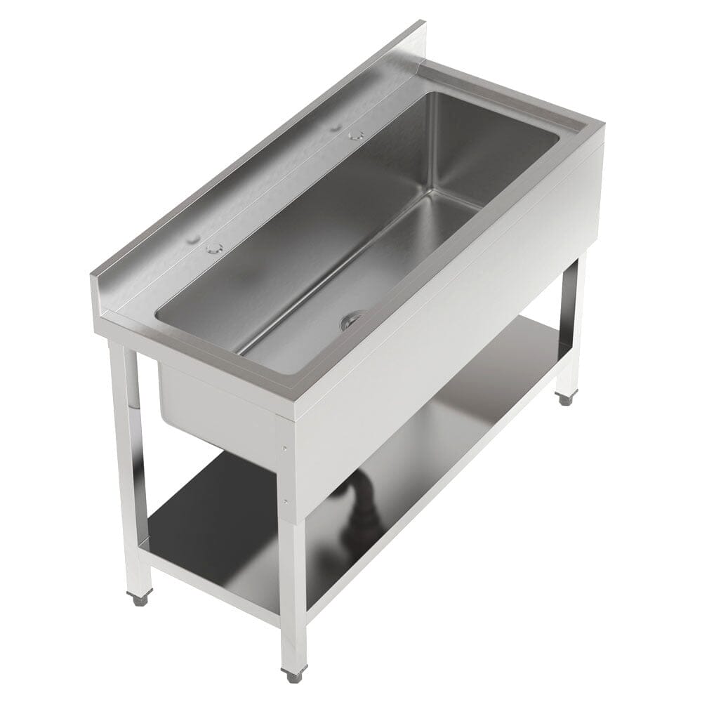 Premium Stainless Steel Deep Sink with Front Surround and Shelf