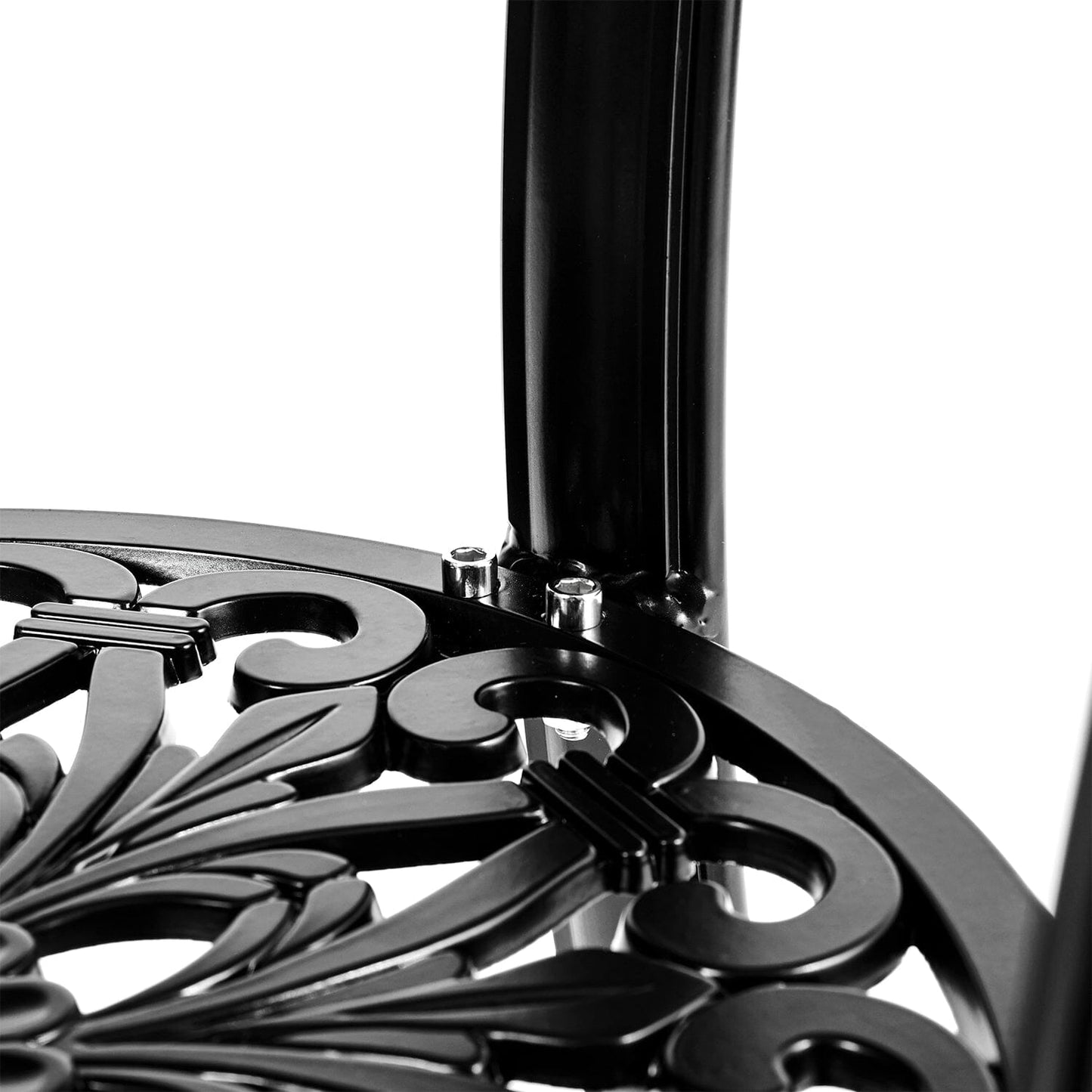 Square Cast Aluminium Outdoor Bistro Table Black