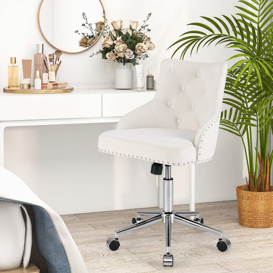 Adjustable 360° Swivel Accent Armchair-Beige