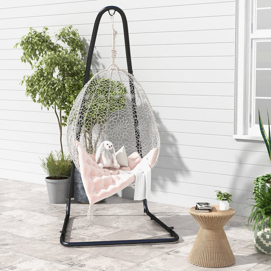 Adjustable Swing Hammock Chair Stand with Heavy-duty Metal Frame