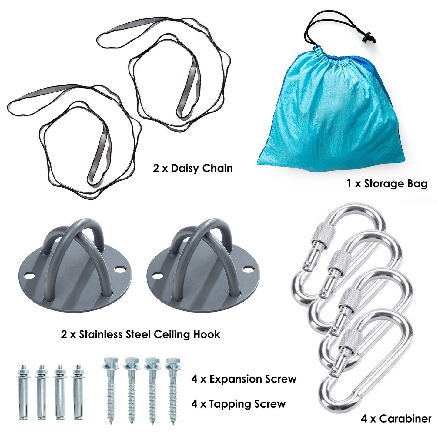 Aerial Yoga Swing with Three Different Lengths of Handle-Dark Blue