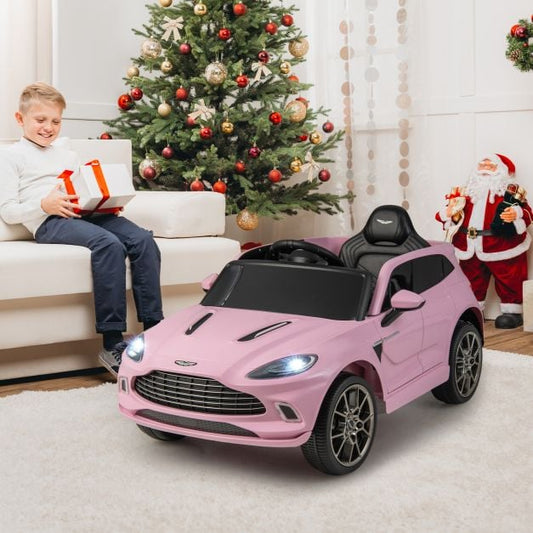Aston Matin Licensed Kids Ride on Vehicle with Horn Music and LED Lights-Pink