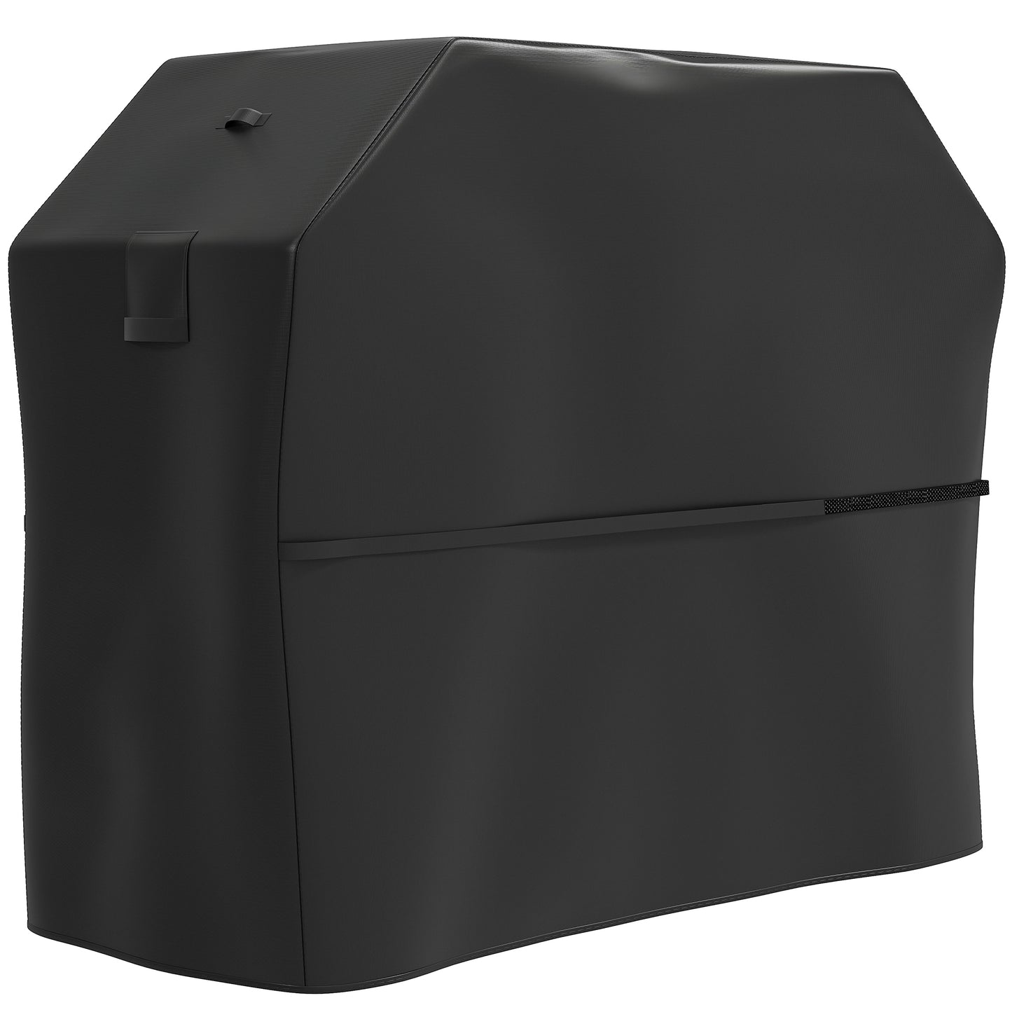 Pokrowiec Outsunny BBQ na prostokątny grill gazowy, 600D UPF30+ Oxford Fabric Barbecue Cover zapewniający wodoodporną ochronę i odporność na rozdarcia, z wiatroszczelnymi zapięciami na rzepy, otwory wentylacyjne, 147 x 61 x 122 cm, czarny