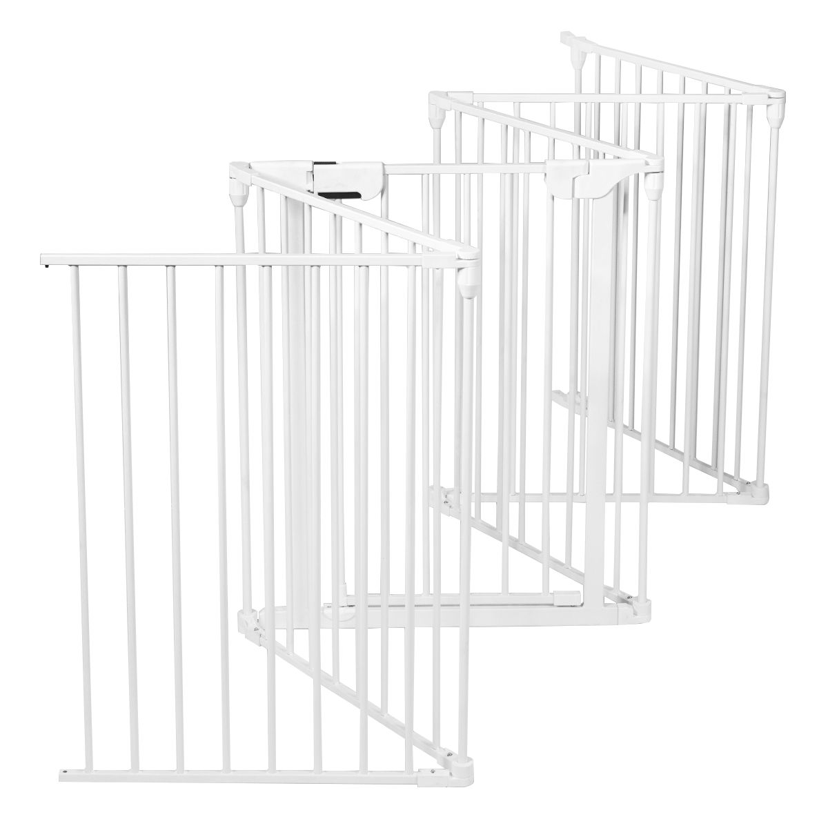 6-Panel Baby Pet Safety Playpen with Walk Through Door-White