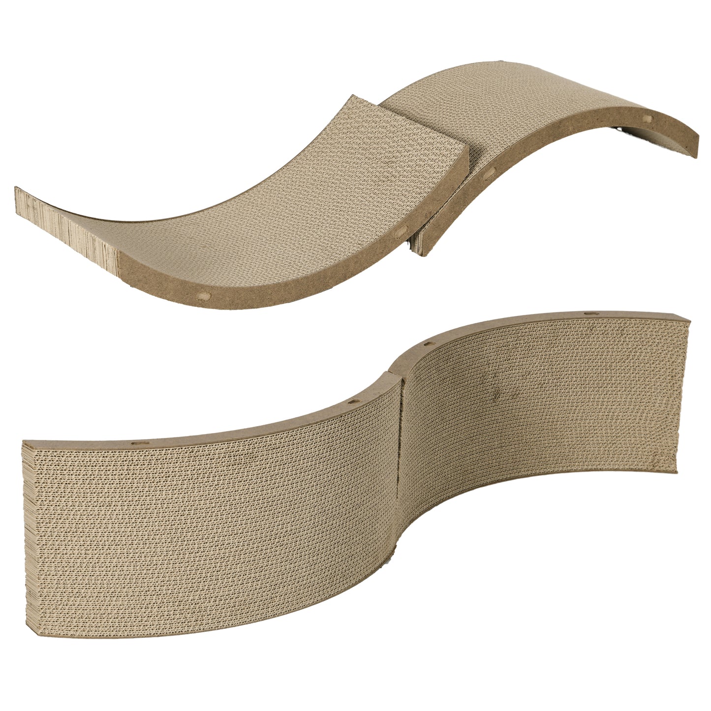 PawHut Four-Piece Cat Scratching Board, Cat Treadmill Replacement, 55 x 26cm - Brown