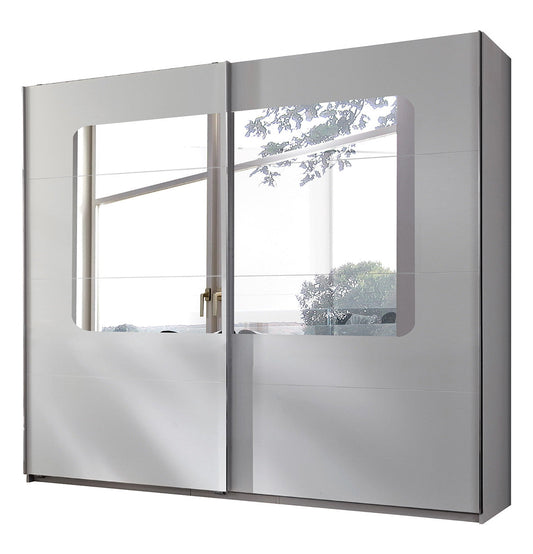 Sliding Wardrobe BERTEN 2 Door Mirrored Wardrobe White 270cm