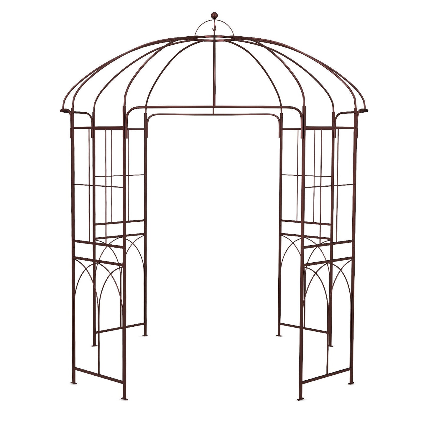 212CM Wide x 258CM High Birdcage Shape Garden Arbor for Climbing Plants-Bronze