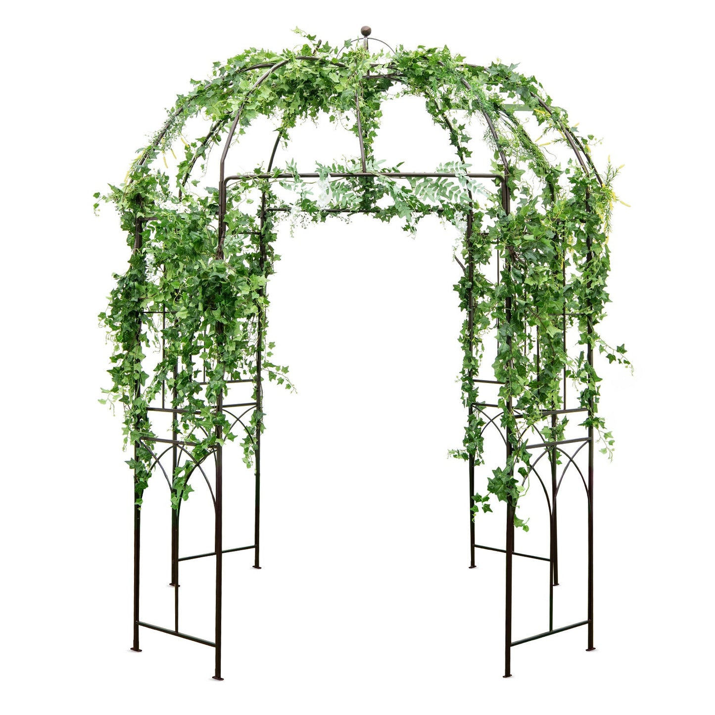 212CM Wide x 258CM High Birdcage Shape Garden Arbor for Climbing Plants-Bronze