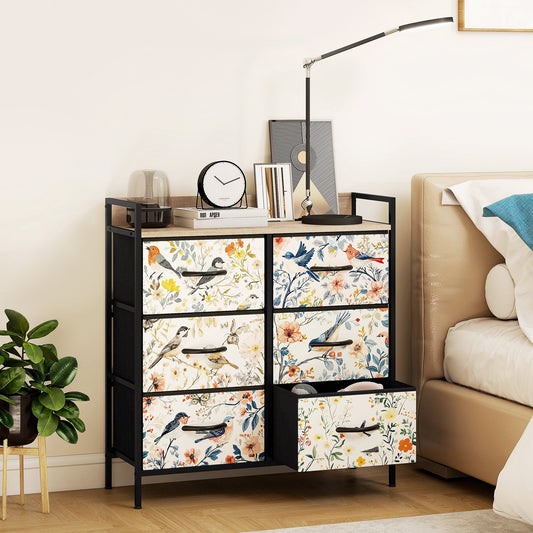 HOMCOM 6-Drawer Chest of Drawers - White