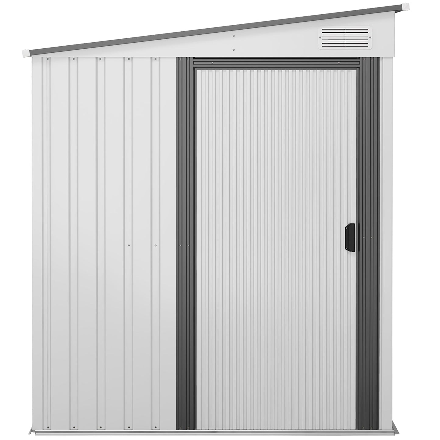 Outsunny 7 x 5ft Galvanised Metal Shed, with Sliding Door