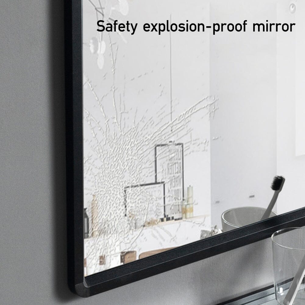 630x480mm Bathroom Mirror Black Framed Decorative Mirror